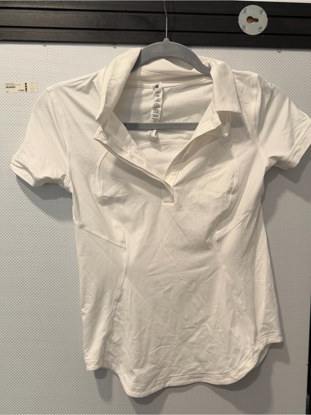 Lululemon White Short Sleeve Polo Shirt